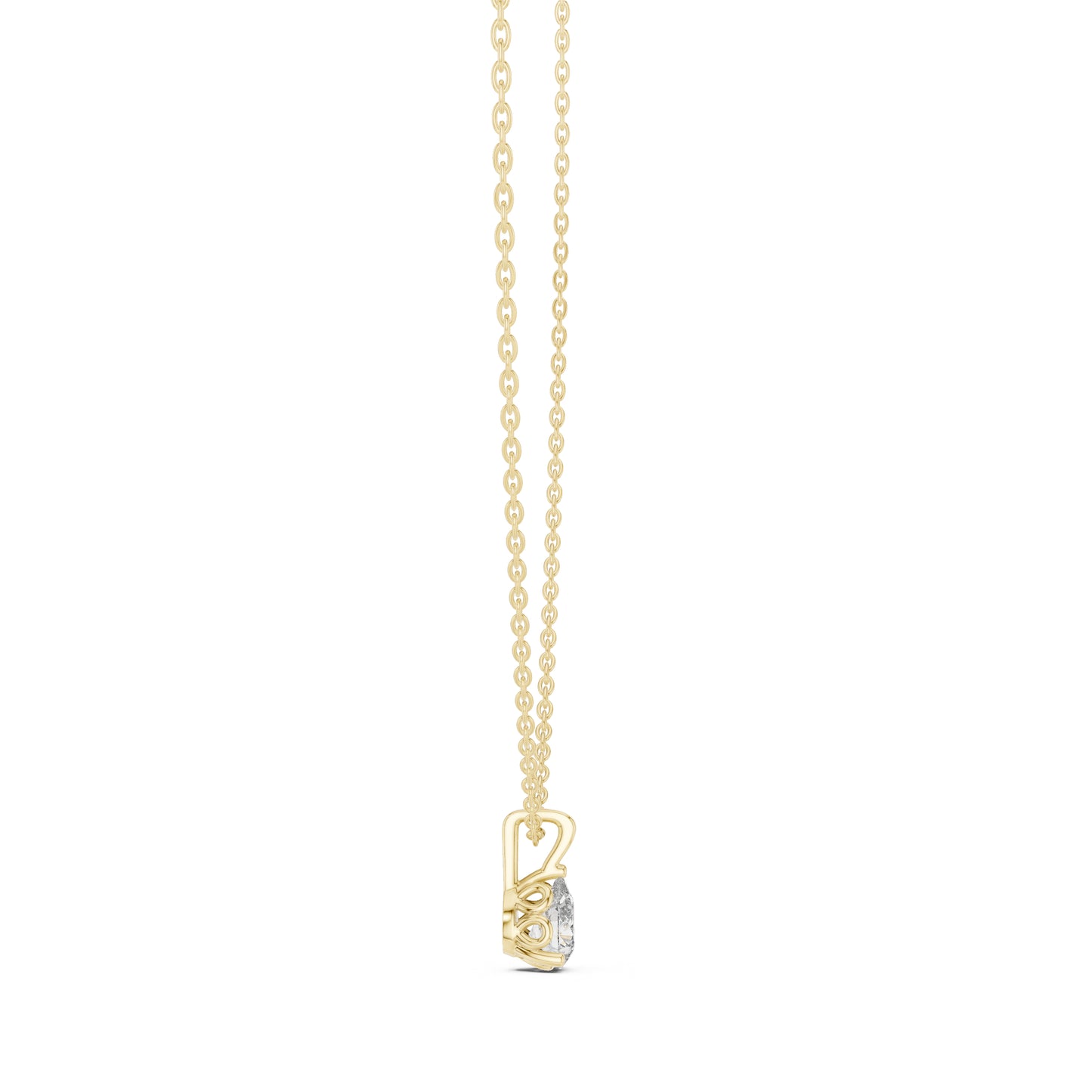 18K Yellow Gold Pear Lab-Grown Diamond Pendant for Women | Everyday Wear | Pure Carat