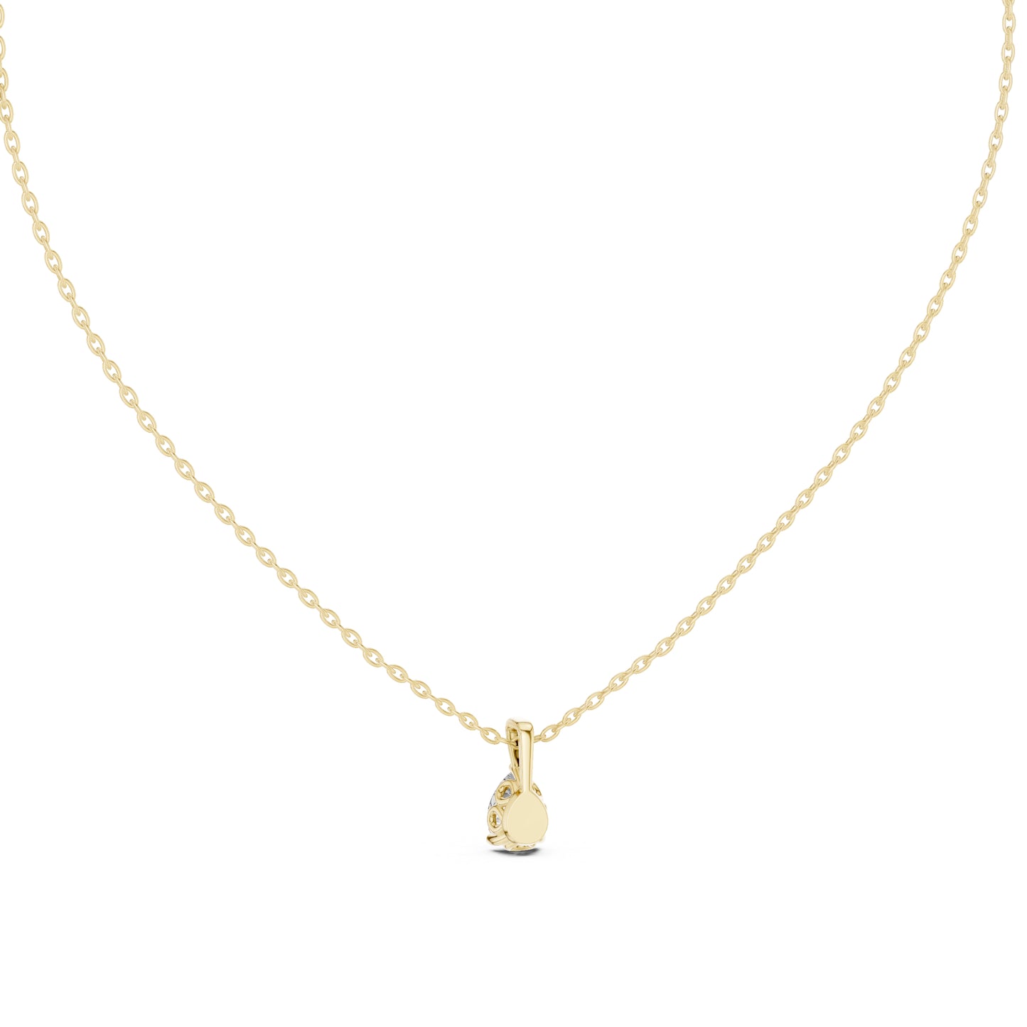 18K Yellow Gold Pear Lab-Grown Diamond Pendant for Women | Everyday Wear | Pure Carat