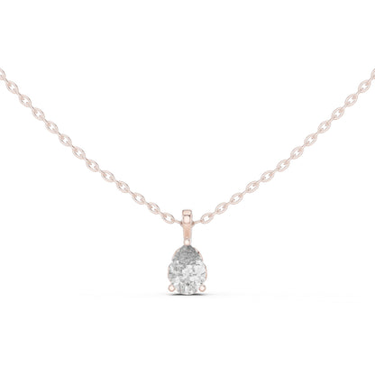 18K Yellow Gold Pear Lab-Grown Diamond Pendant for Women | Everyday Wear | Pure Carat