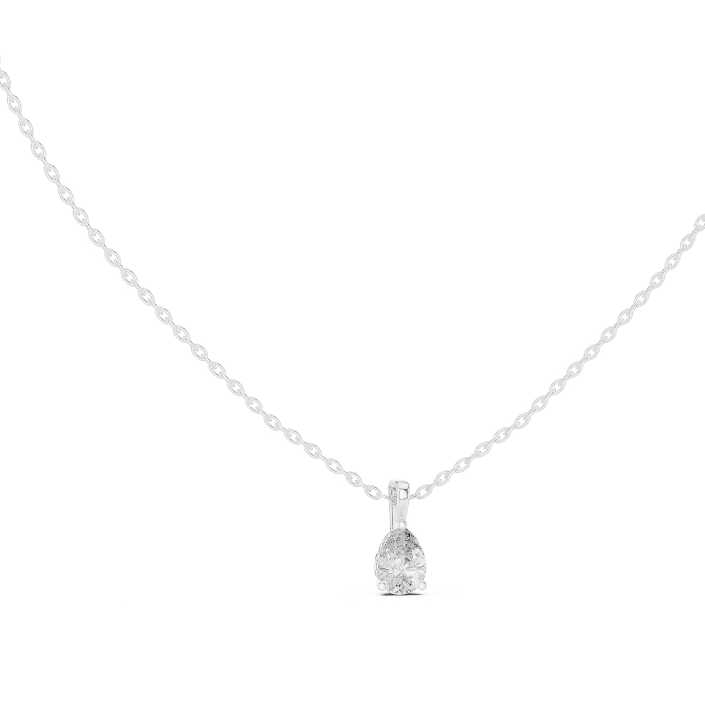 18K Yellow Gold Pear Lab-Grown Diamond Pendant for Women | Everyday Wear | Pure Carat
