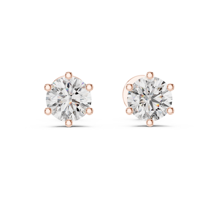 14K rose gold stud earrings