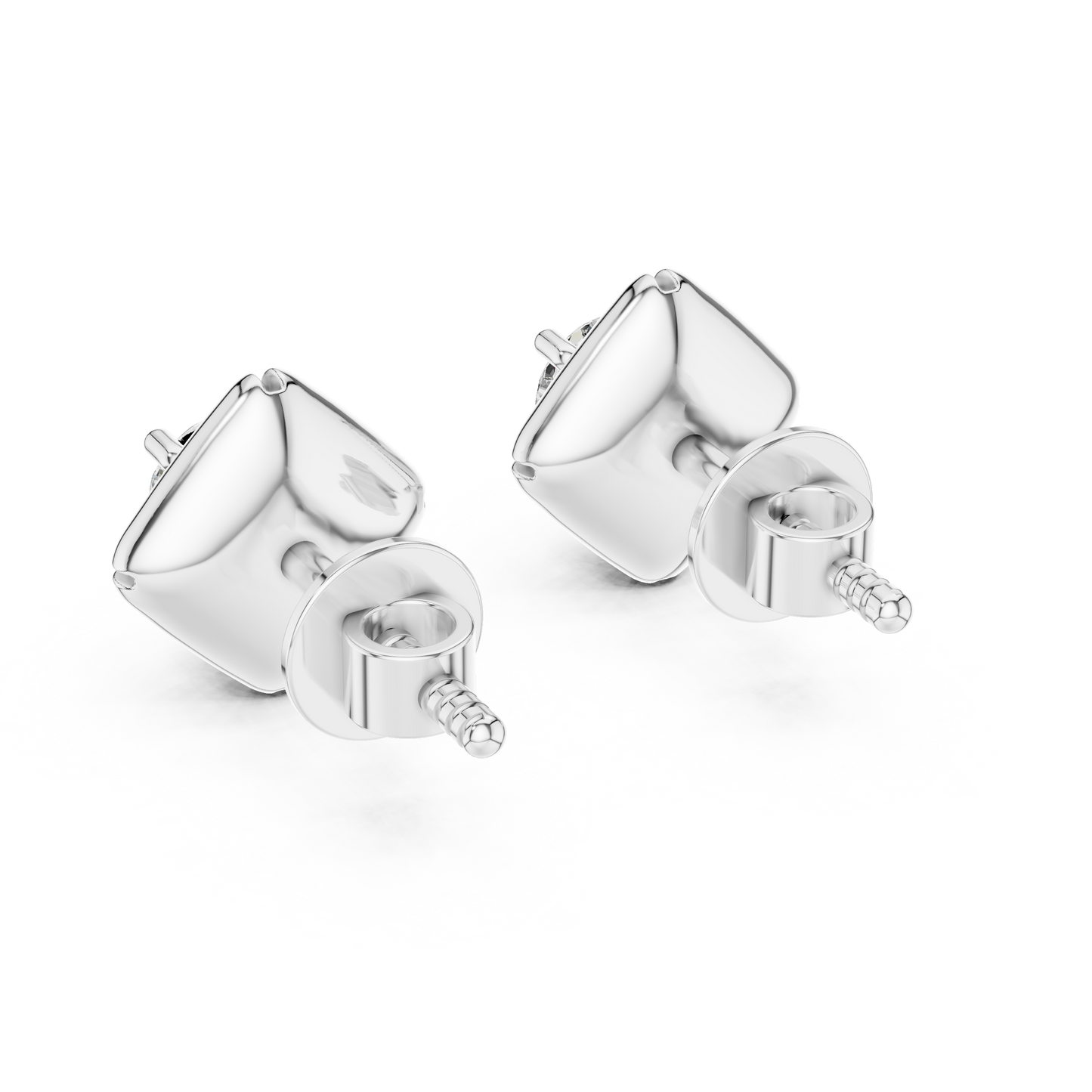 Rose Gold Solitaire Diamond Stud Earrings