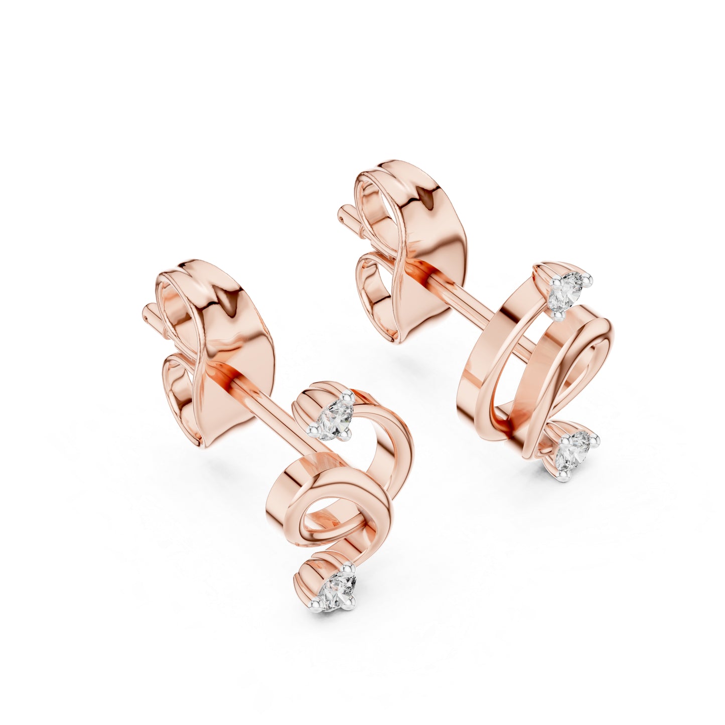 14K Yellow Gold Round Lab-Grown Diamond Earrings for Women | Office Wear | Pure Carat
