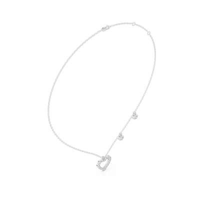 Heart Shape Diamond Pendant Necklace | 18K Rose Gold | Delicate Sparkle Design – PureCarat