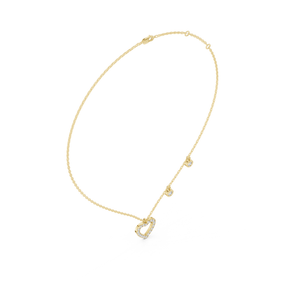Heart Shape Diamond Pendant Necklace | 18K Rose Gold | Delicate Sparkle Design – PureCarat