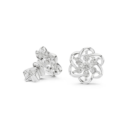 Round Cut Diamond Yellow Gold 14 K Earring For Wommen |pure carat