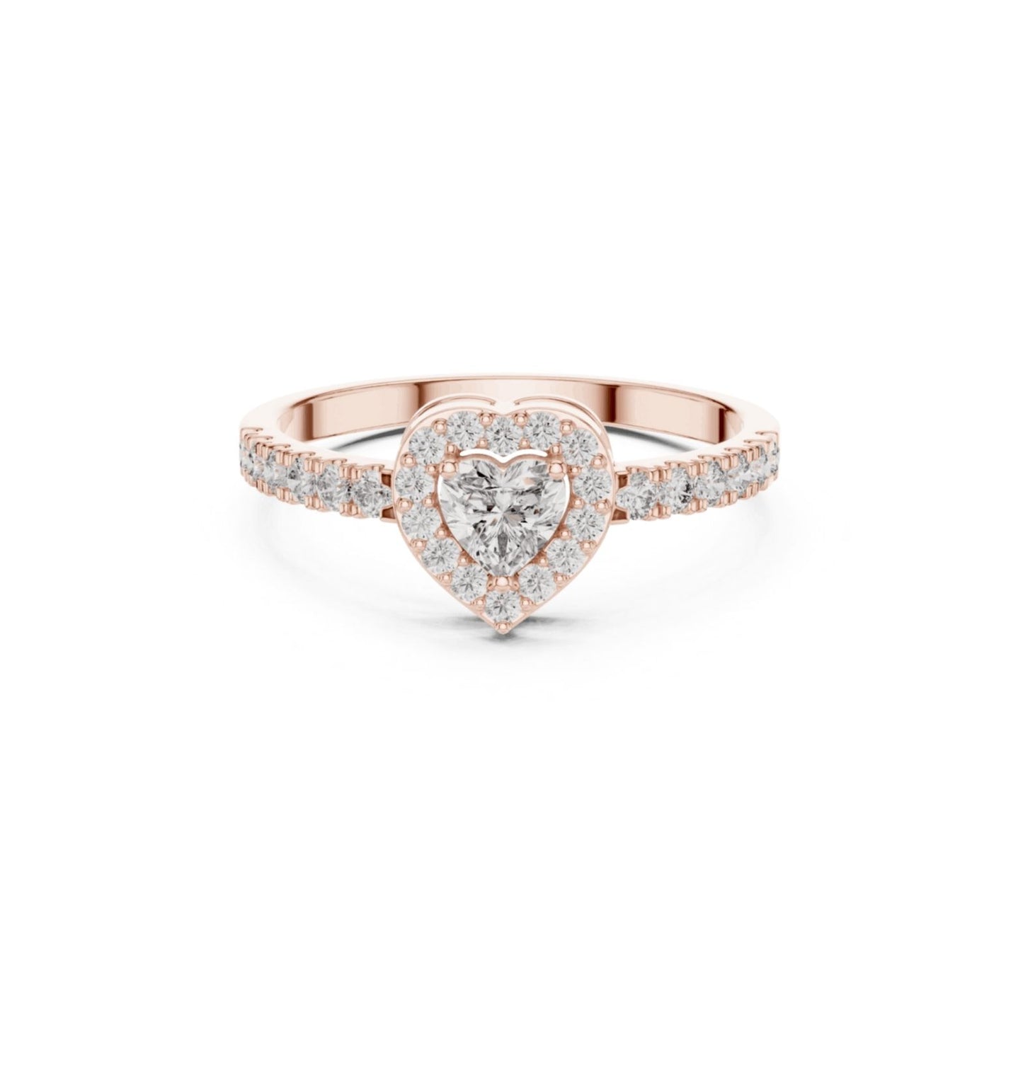 Round / Heart Cut Diamond Yellow Gold 14 K Ring For Wommen |pure carat