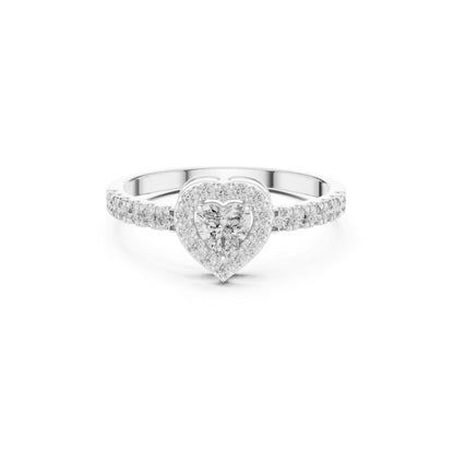 Round / Heart Cut Diamond Yellow Gold 14 K Ring For Wommen |pure carat