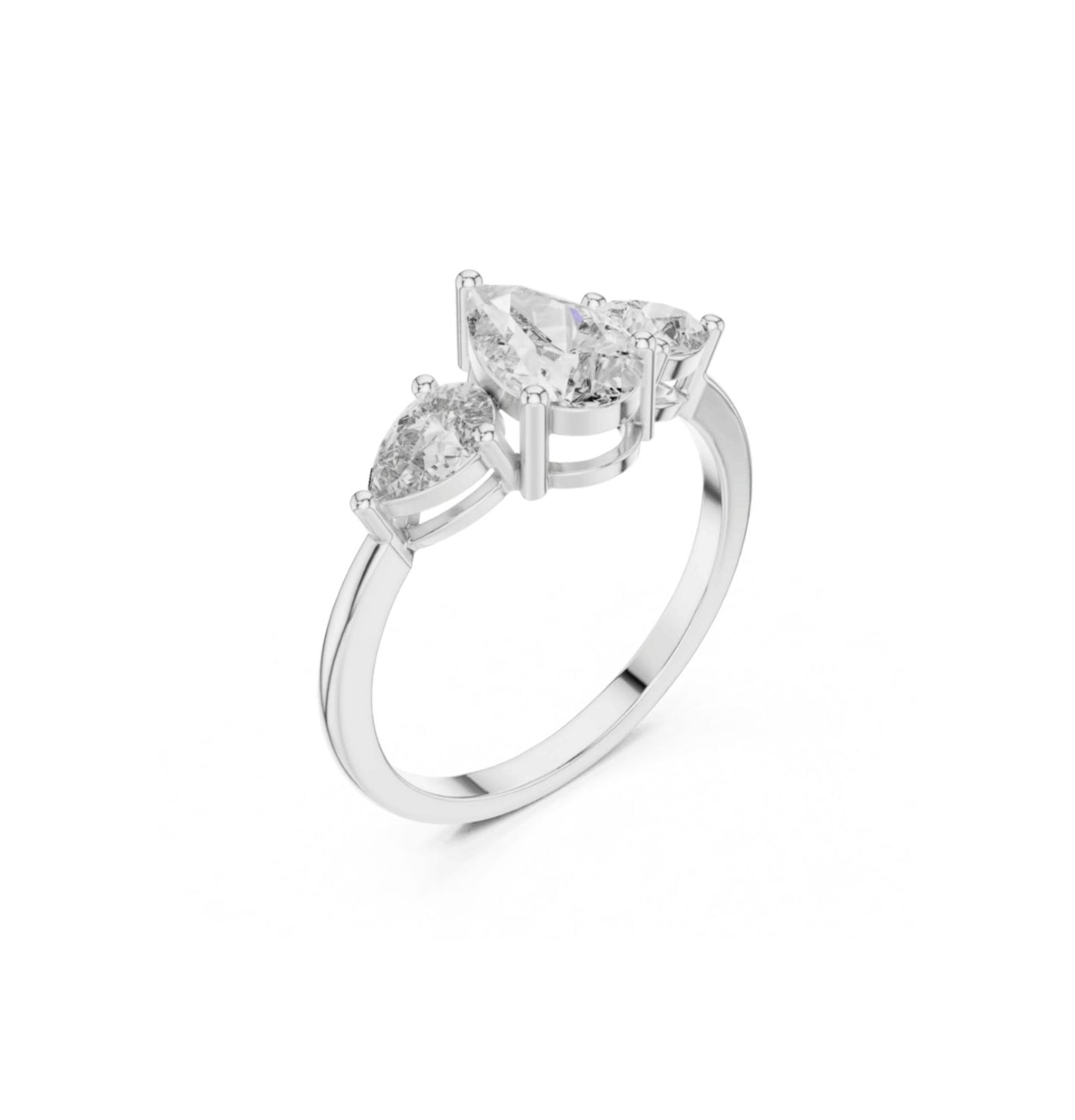 Pear Cut Diamond Rose Gold 14 K Ring For Wommen |pure carat