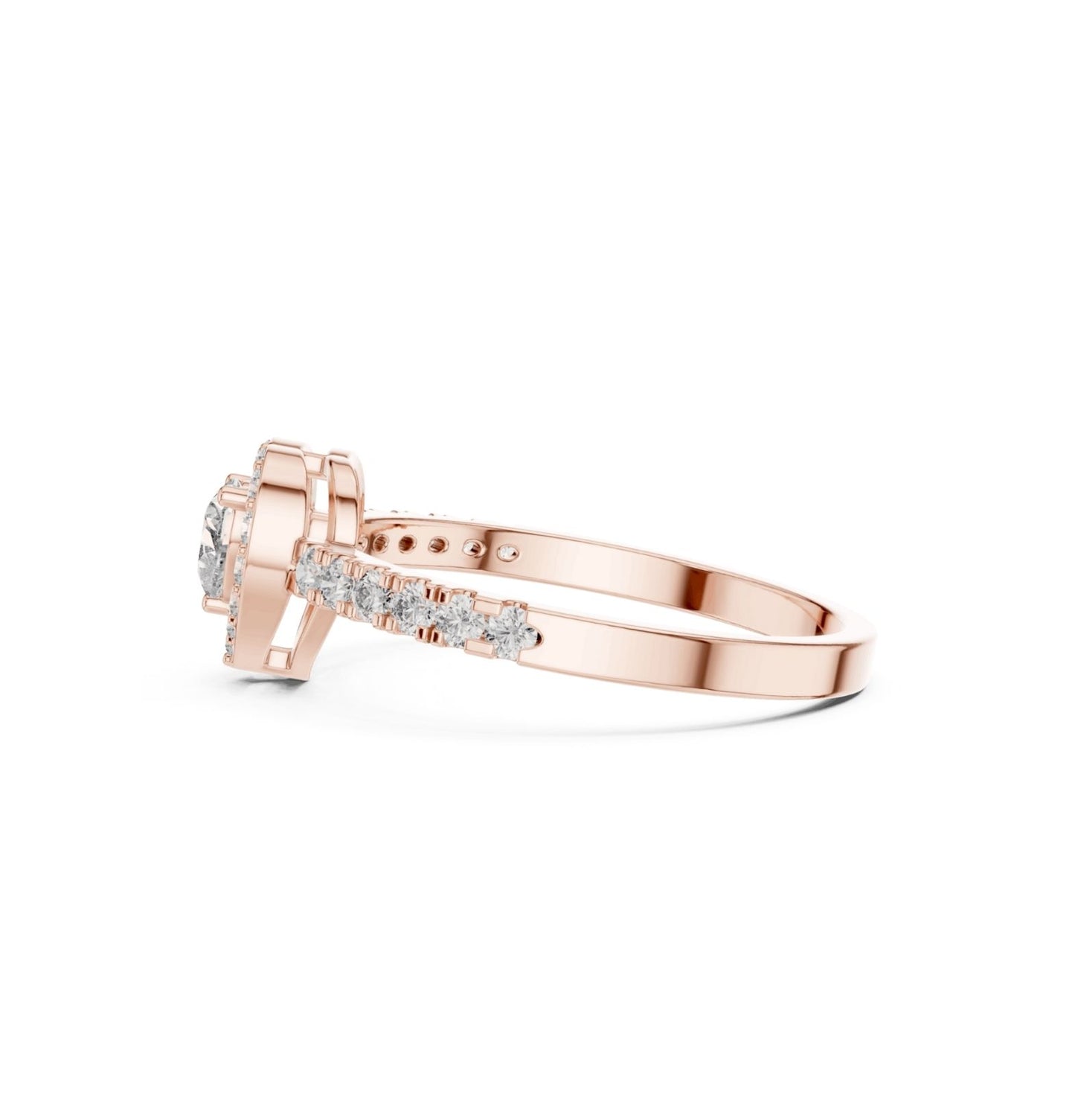 Round / Heart Cut Diamond Yellow Gold 14 K Ring For Wommen |pure carat