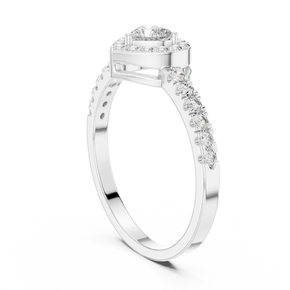 Round / Heart Cut Diamond Yellow Gold 14 K Ring For Wommen |pure carat