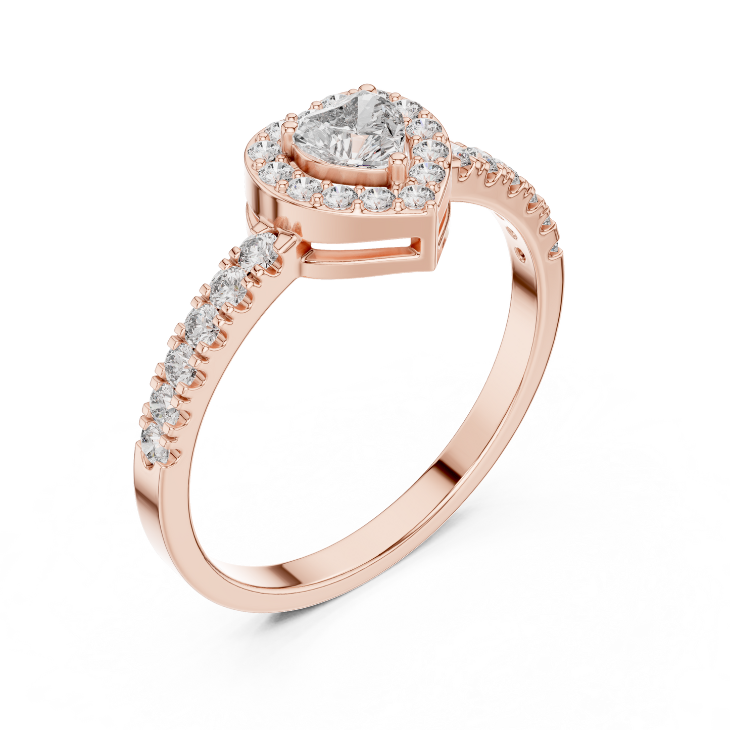 Round / Heart Cut Diamond Yellow Gold 14 K Ring For Wommen |pure carat