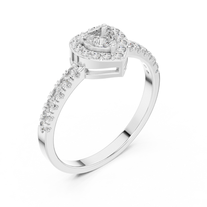 Round / Heart Cut Diamond Yellow Gold 14 K Ring For Wommen |pure carat