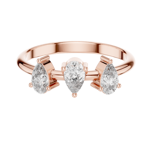 PRS Cut Diamond Ring 14 K Yellow Gold Ring For Wommen |pure carat