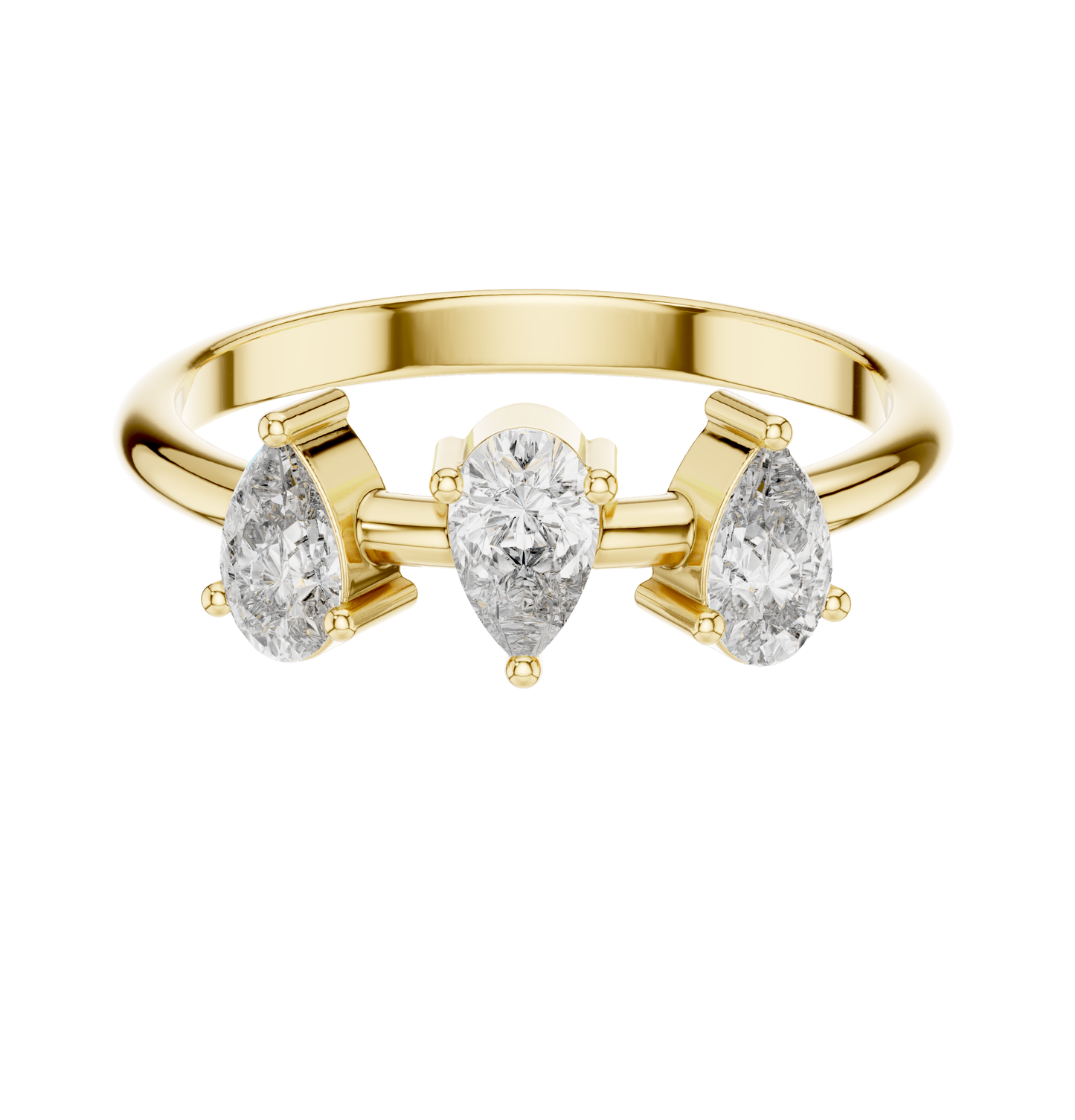 PRS Cut Diamond Ring 14 K Yellow Gold Ring For Wommen |pure carat