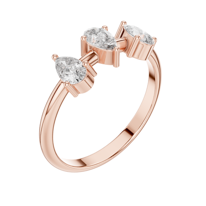 PRS Cut Diamond Ring 14 K Yellow Gold Ring For Wommen |pure carat