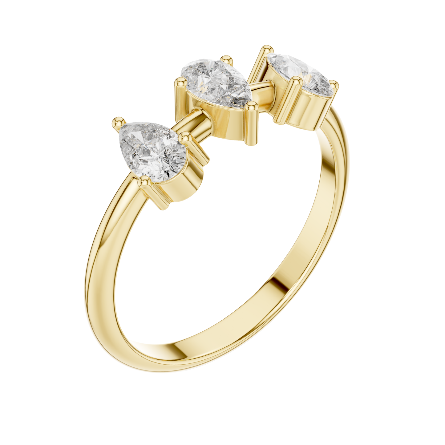 PRS Cut Diamond Ring 14 K Yellow Gold Ring For Wommen |pure carat