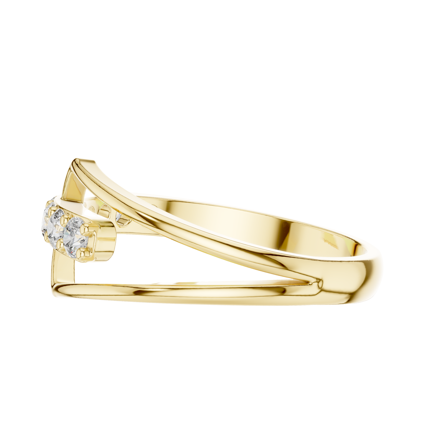 Round Cut Diamond Ring 14 K Yellow Gold Ring For Wommen |pure carat