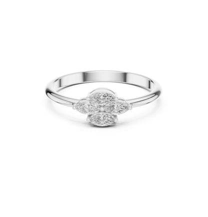 MRQ Cut Diamond Pink 14 K Pink Gold Ring For Wommen |pure carat