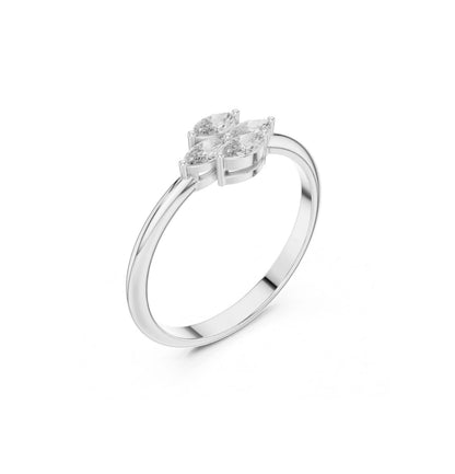 MRQ Cut Diamond Pink 14 K Pink Gold Ring For Wommen |pure carat