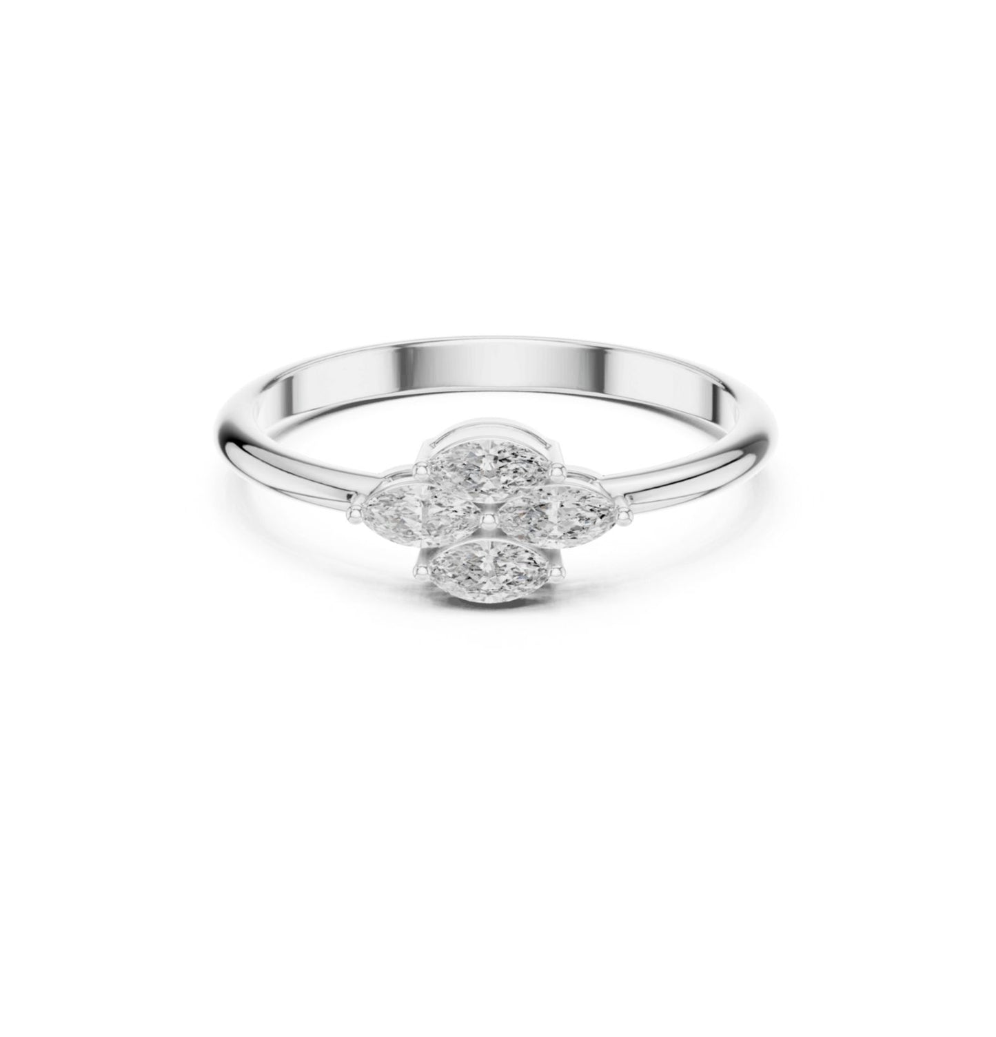 MRQ Cut Diamond Pink 14 K Pink Gold Ring For Wommen |pure carat