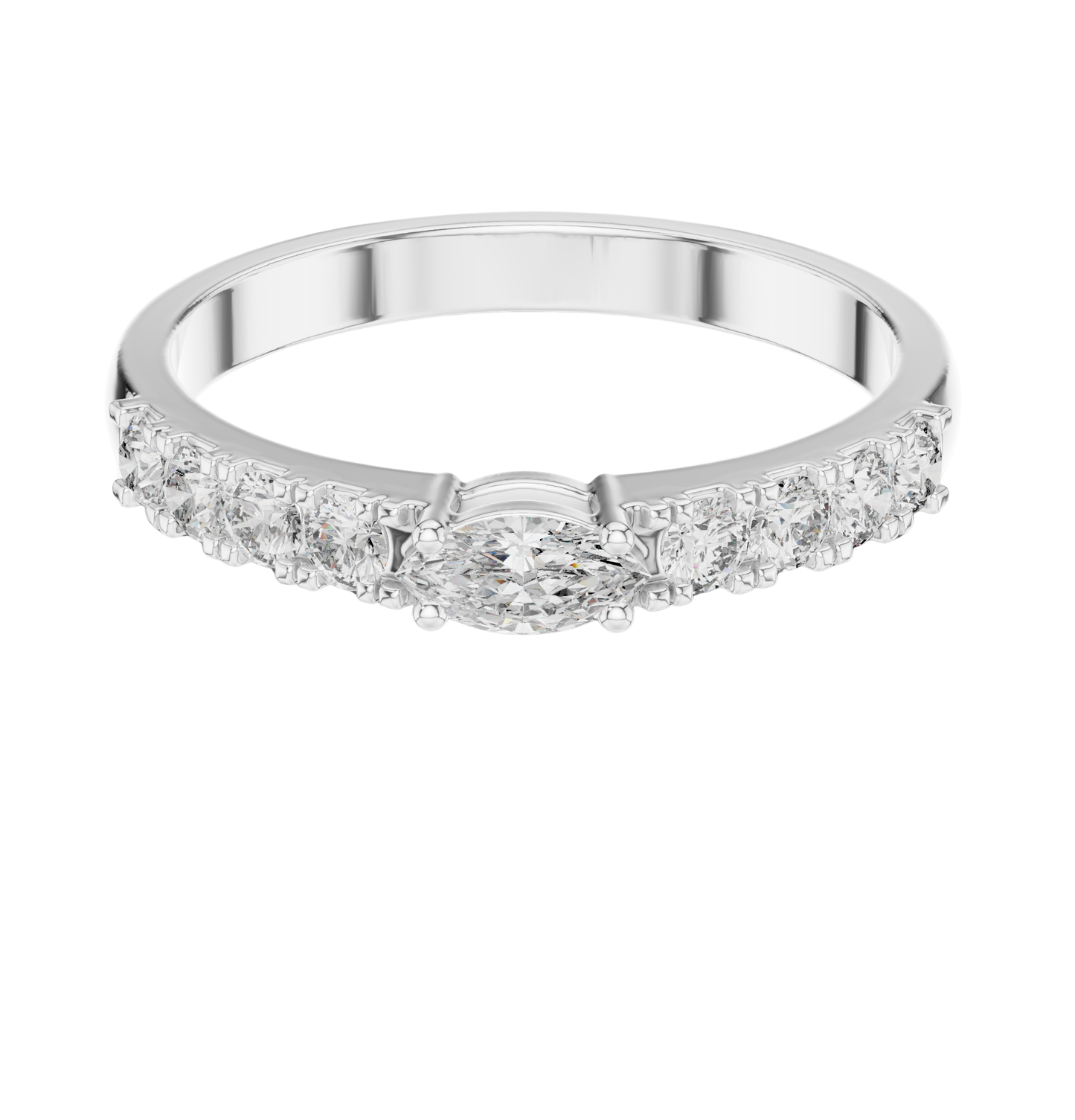 MRQ/Round  Cut Diamond Ring 14 K Yellow Gold Ring For Wommen |pure carat