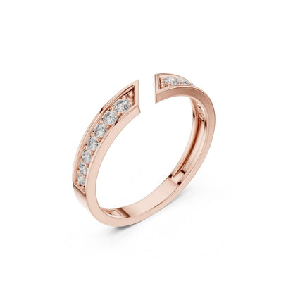 Round Cut Diamond Pink 14 K Pink Gold Ring For Wommen |pure carat