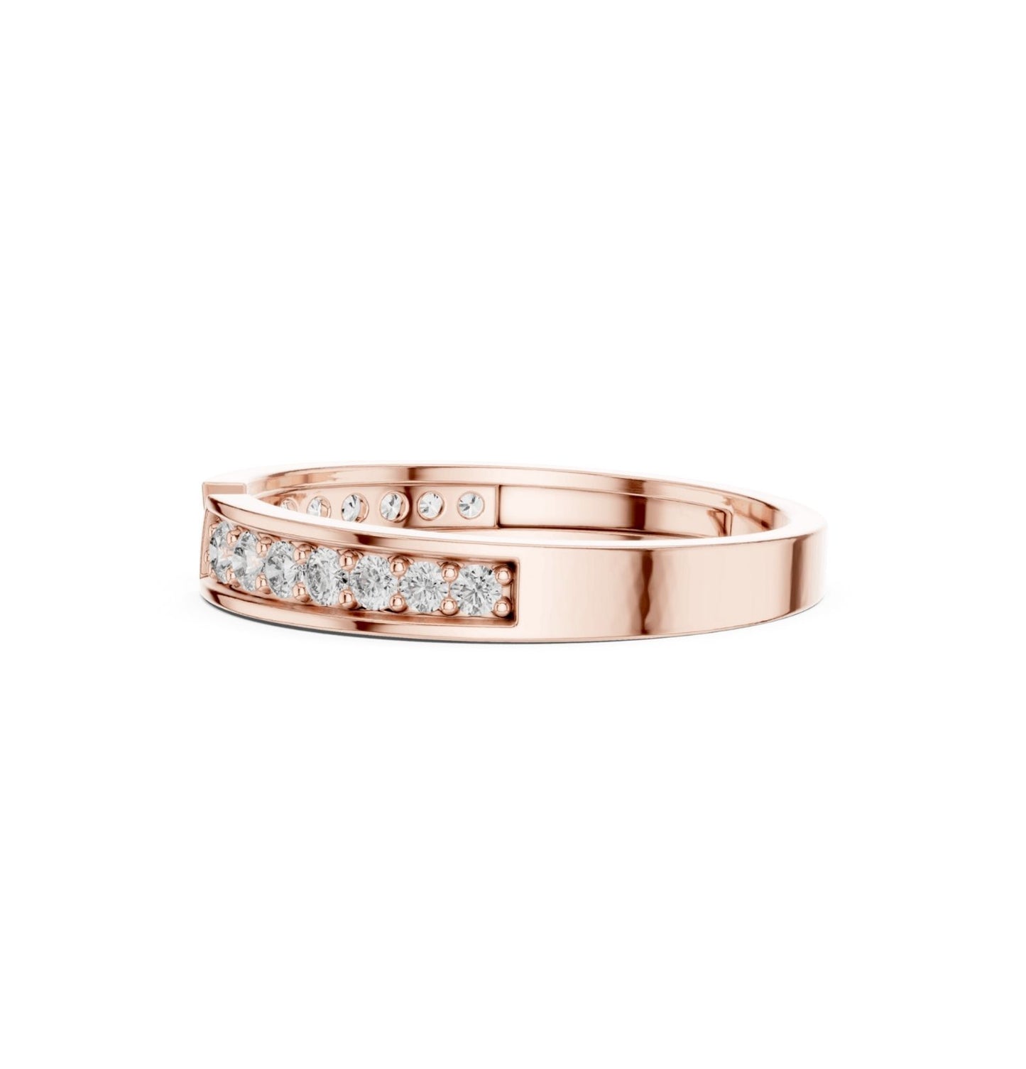 Round Cut Diamond Pink 14 K Pink Gold Ring For Wommen |pure carat