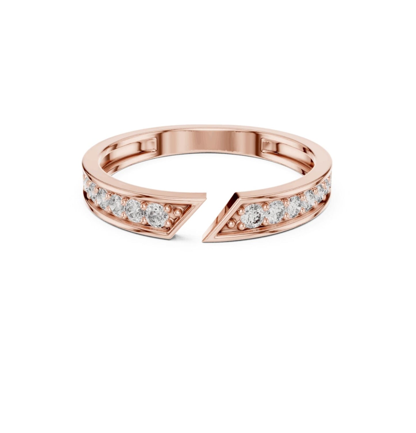 Round Cut Diamond Pink 14 K Pink Gold Ring For Wommen |pure carat