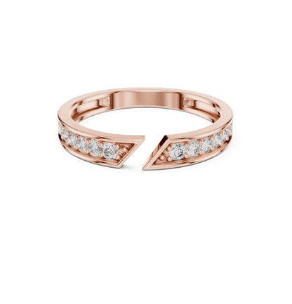 Round Cut Diamond Pink 14 K Pink Gold Ring For Wommen |pure carat