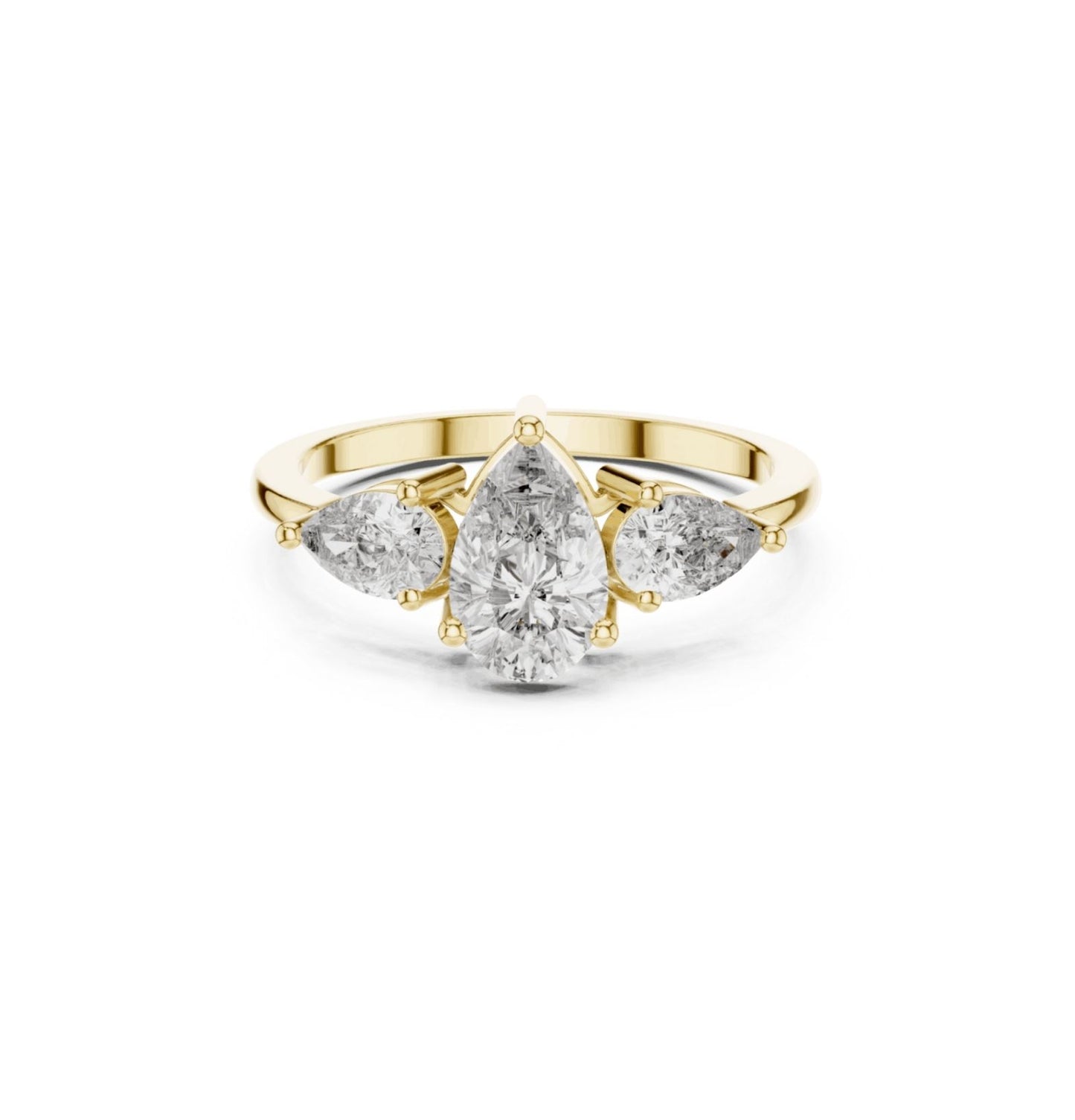 Pear Cut Diamond Rose Gold 14 K Ring For Wommen |pure carat