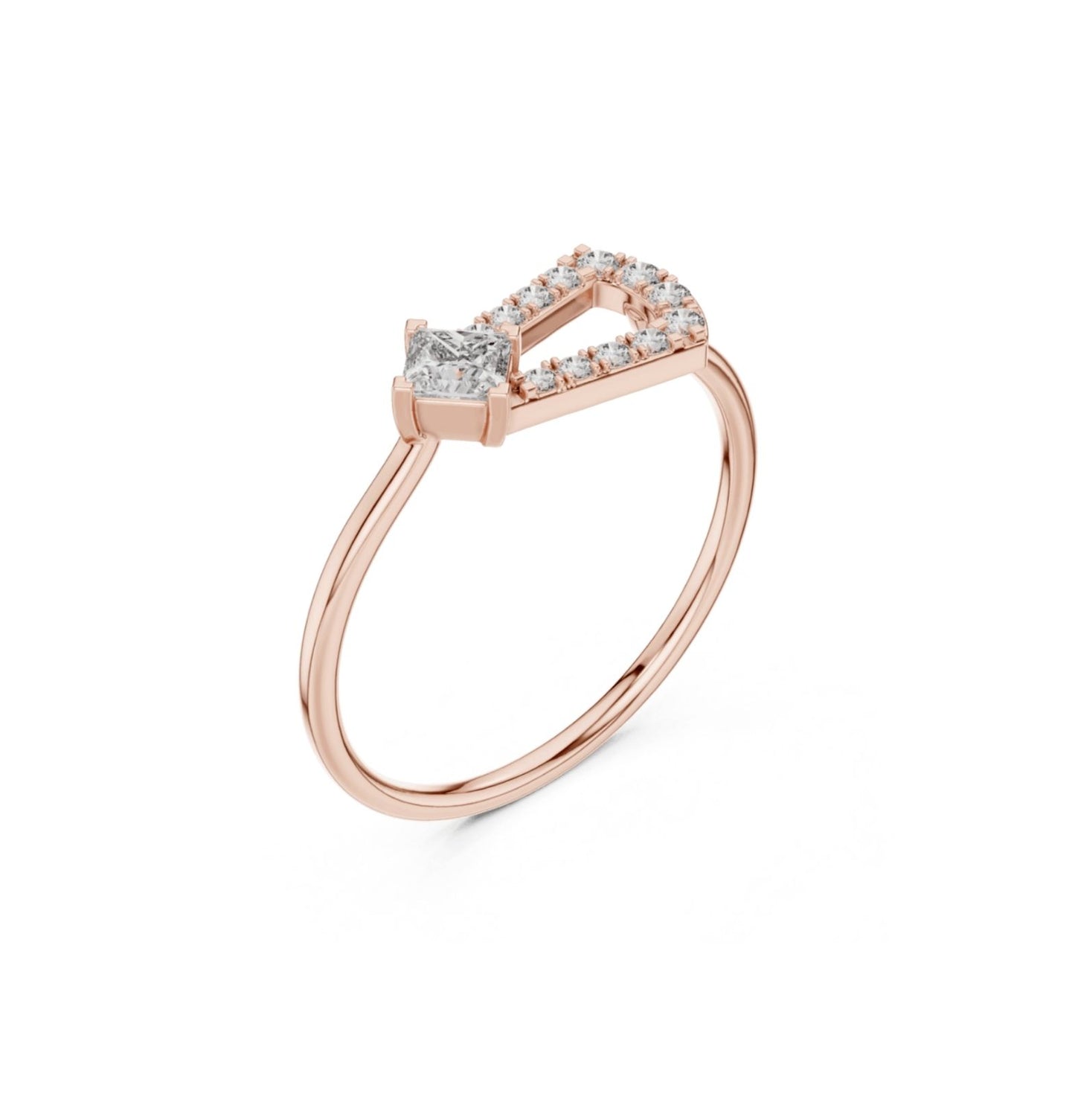 PRI / Round Cut Diamond Yellow Gold 14 K White Ring For Wommen |pure carat
