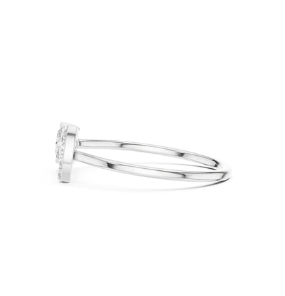 PRI / Round Cut Diamond Yellow Gold 14 K White Ring For Wommen |pure carat