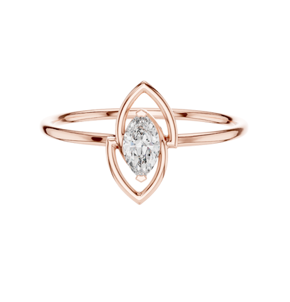 MRQ Cut Diamond Ring 14 K Yellow Gold Ring For Wommen |pure carat