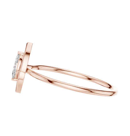 MRQ Cut Diamond Ring 14 K Yellow Gold Ring For Wommen |pure carat