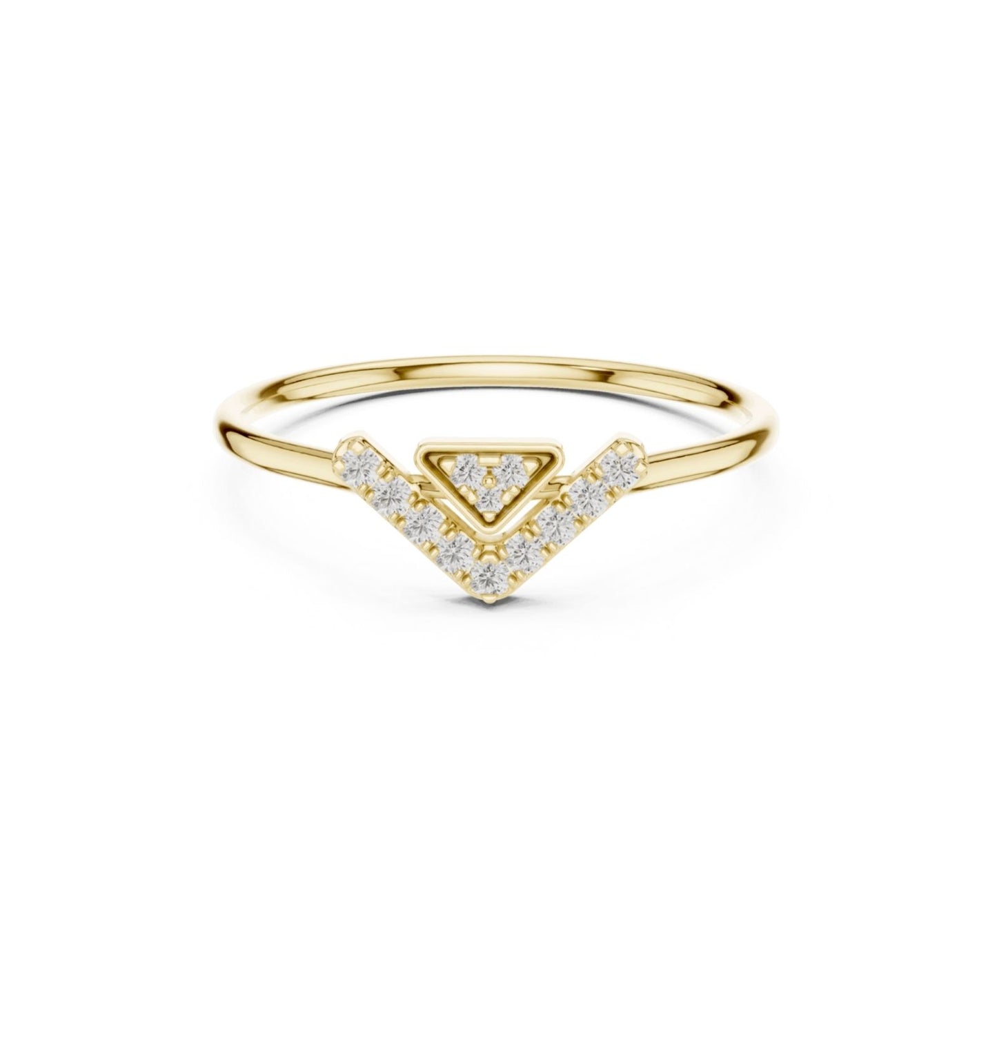 Round Cut Diamond Yellow Gold 14 K Ring For Wommen |pure carat