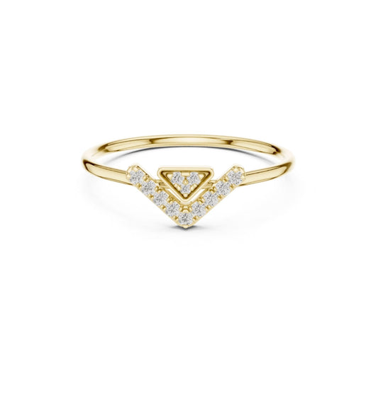 Round Cut Diamond Yellow Gold 14 K Ring For Wommen |pure carat