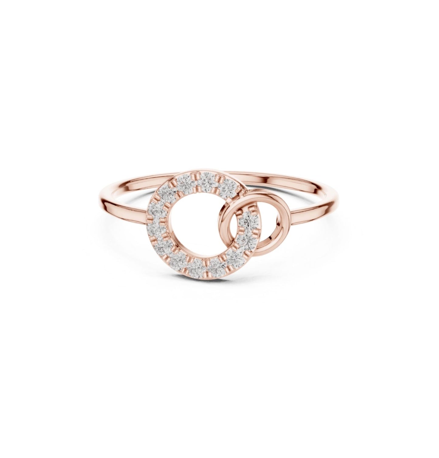 Round Cut Diamond Pink 14 K Pink Gold Ring For Wommen |pure carat