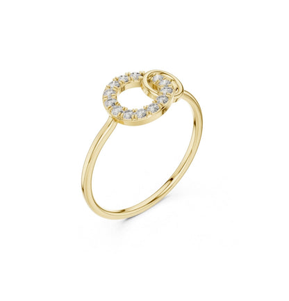 Round Cut Diamond Pink 14 K Pink Gold Ring For Wommen |pure carat