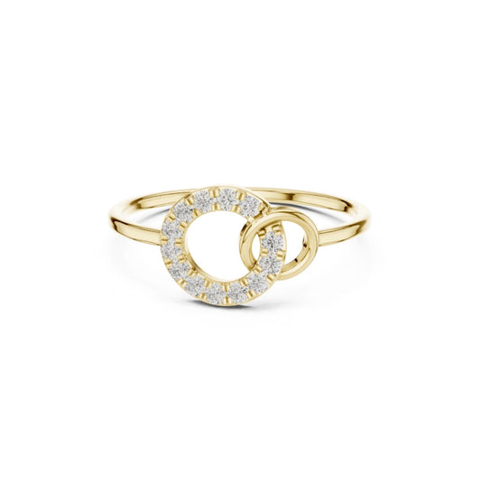 Round Cut Diamond Pink 14 K Pink Gold Ring For Wommen |pure carat