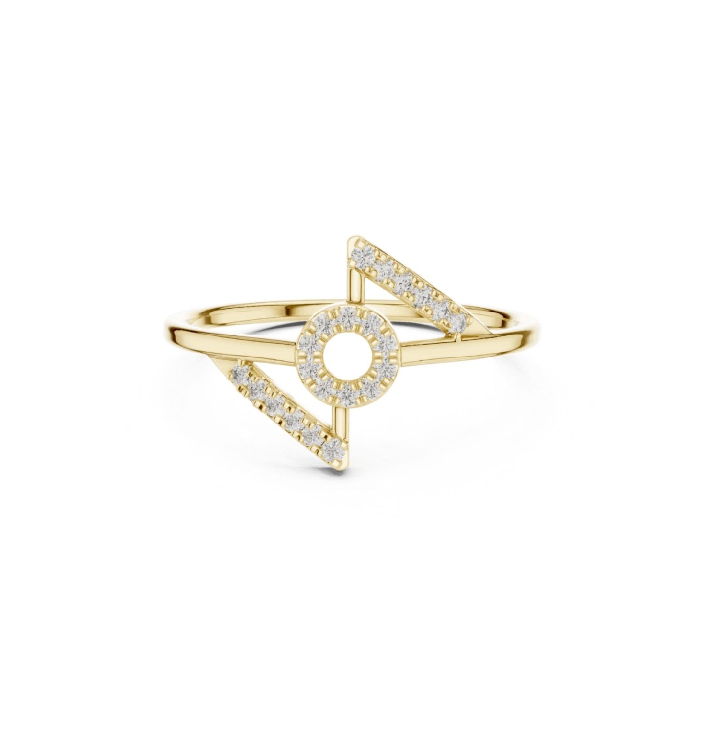 Round Cut Diamond Yellow Gold 14 K Ring For Wommen |pure carat