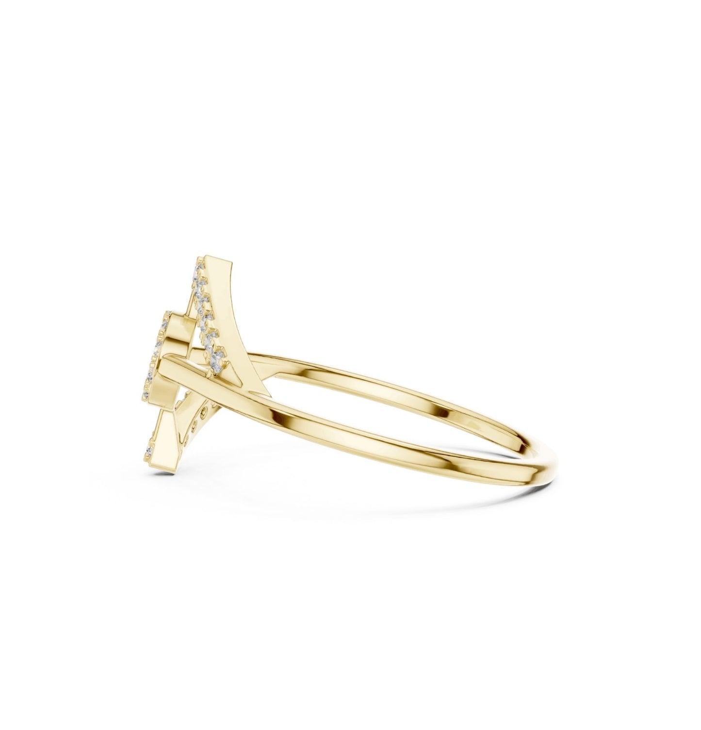 Round Cut Diamond Yellow Gold 14 K Ring For Wommen |pure carat