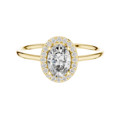 Round Cut Dimond Ring 14 K Yellow Gold Ring For Wommen -pure carat