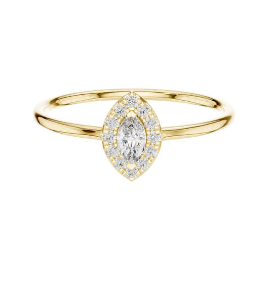MRQ/Round  Cut Diamond Ring 14 K Yellow Gold Ring For Wommen |pure carat