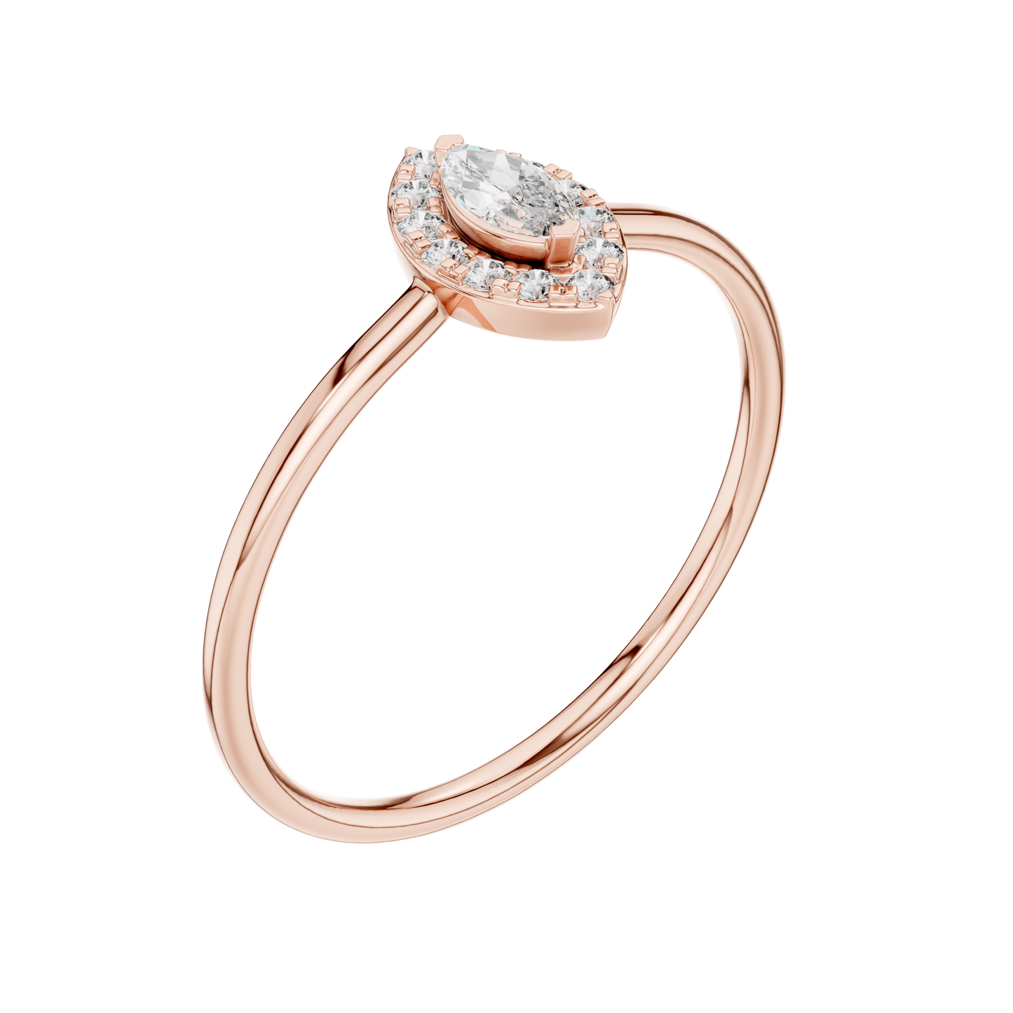 MRQ/Round  Cut Diamond Ring 14 K Yellow Gold Ring For Wommen |pure carat