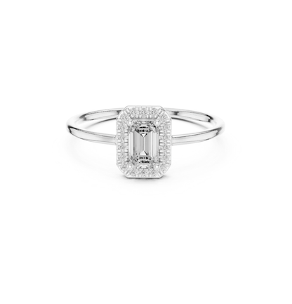 Round / Emerald Cut Diamond Ring 14 K Yellow Gold Ring For Wommen |pure carat