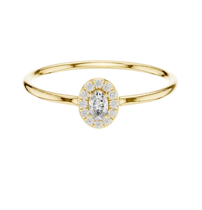 Round Cut Dimond Ring 14 K Yellow Gold Ring For Wommen -pure carat