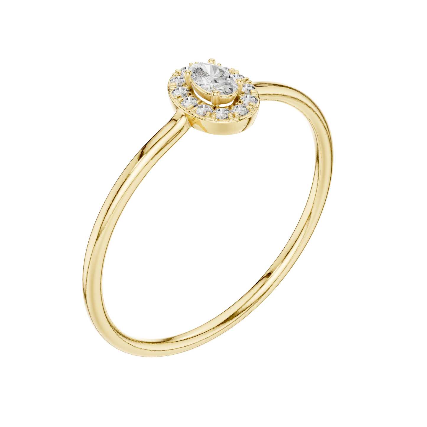 Round Cut Dimond Ring 14 K Yellow Gold Ring For Wommen -pure carat