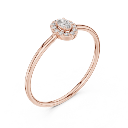 14K Gold 0.14 Ct Lab-Grown Diamond Ring for Women Simple Fine Jewelry Everyday & Gift Wear Anniversary Gift Lab Grown Diamond