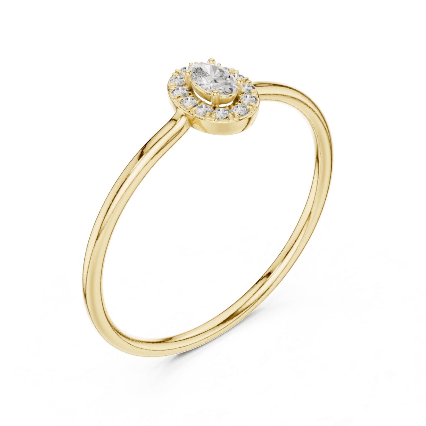 14K Gold 0.14 Ct Lab-Grown Diamond Ring for Women Simple Fine Jewelry Everyday & Gift Wear Anniversary Gift Lab Grown Diamond